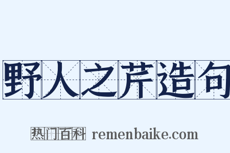 野人之芹造句是什么意思的图片